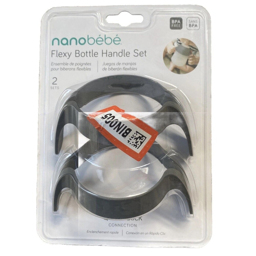 Nanobebe Flexy Bottle Handles Easy-Grip Ergonomic Handles Quick Click
